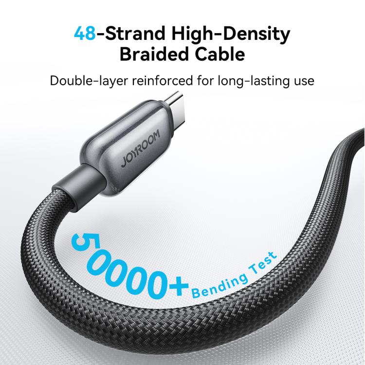 JOYROOM S-A55 StarFlight Series 100W Type-C to Type-C Auto Power-Off Fast Charging Data Cable, Length:1.2m