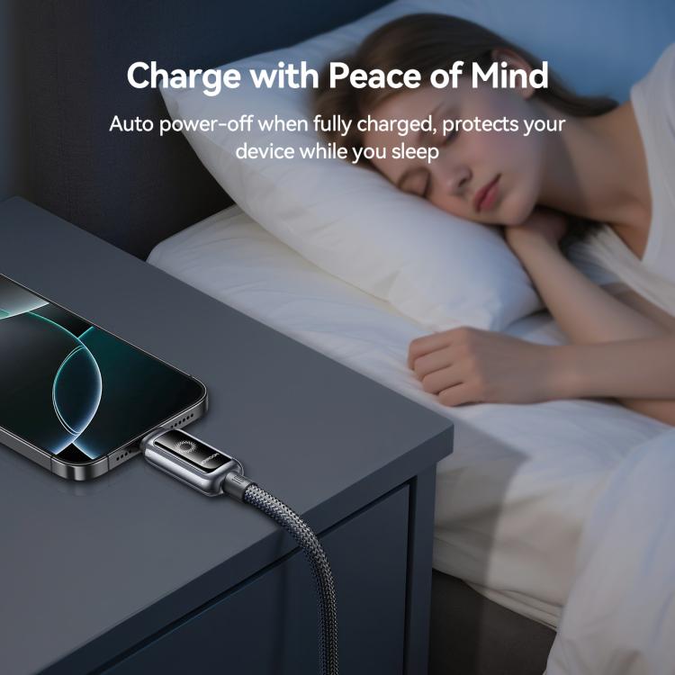 JOYROOM S-A55 StarFlight Series 100W Type-C to Type-C Auto Power-Off Fast Charging Data Cable, Length:1.2m