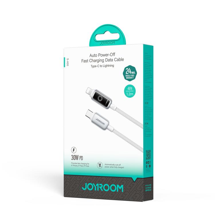 JOYROOM S-A55 StarFlight Series 30W Type-C to 8 Pin Auto Power-Off Fast Charging Data Cable, Length:1.2m
