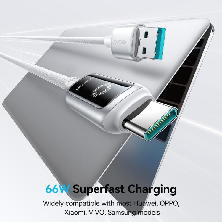 JOYROOM S-A55 StarFlight Series 66W USB to Type-C Auto Power-Off Fast Charging Data Cable, Length:1.2m