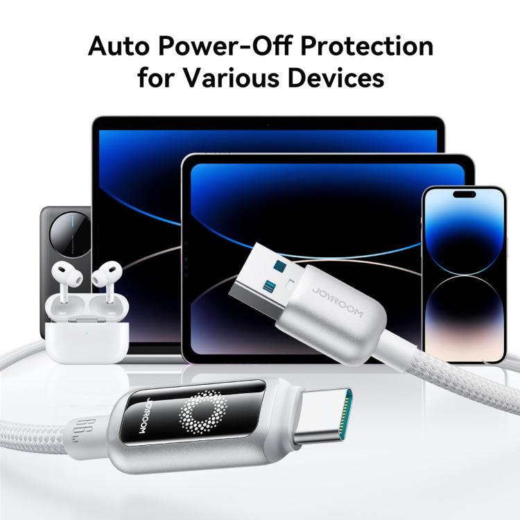 JOYROOM S-A55 StarFlight Series 66W USB to Type-C Auto Power-Off Fast Charging Data Cable, Length:1.2m