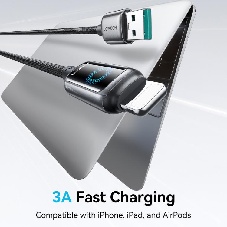 JOYROOM S-A55 StarFlight Series 3A USB to 8 Pin Auto Power-Off Fast Charging Data Cable, Length:1.2m