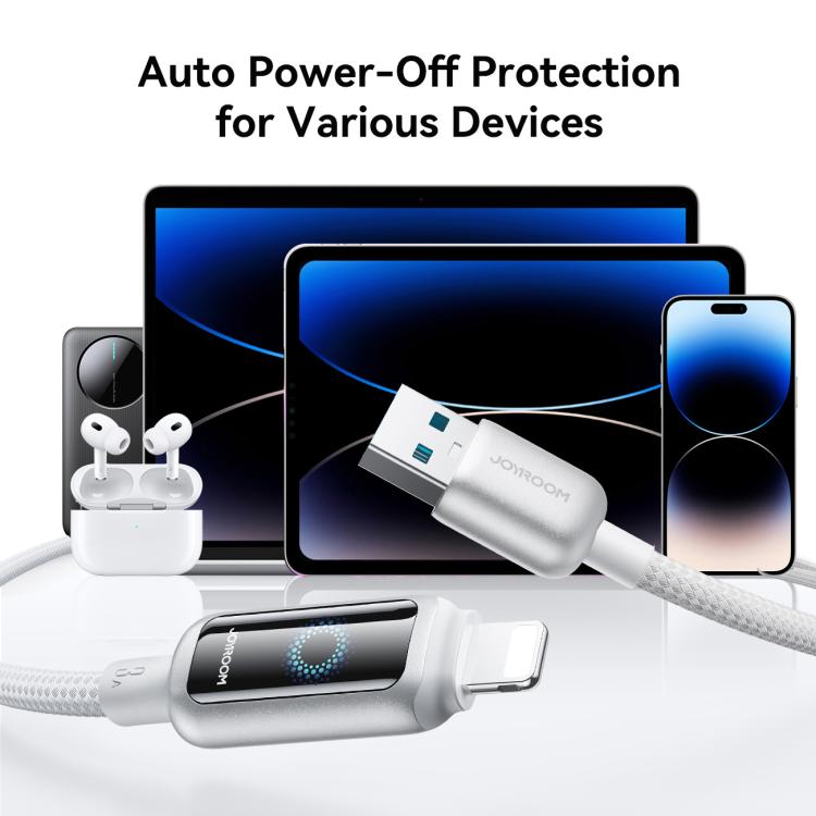 JOYROOM S-A55 StarFlight Series 3A USB to 8 Pin Auto Power-Off Fast Charging Data Cable, Length:1.2m
