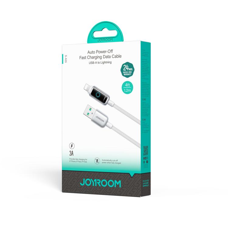 JOYROOM S-A55 StarFlight Series 3A USB to 8 Pin Auto Power-Off Fast Charging Data Cable, Length:1.2m