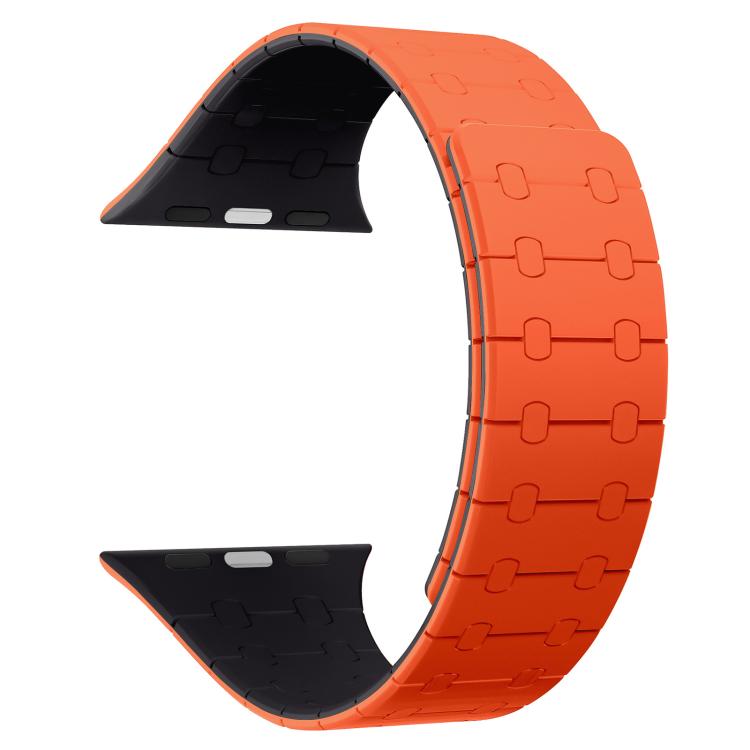 For Apple Watch 38 / 40 / 41 / S10 42mm xDfind Contrasting Colors Magnetic Silicone Watch Band