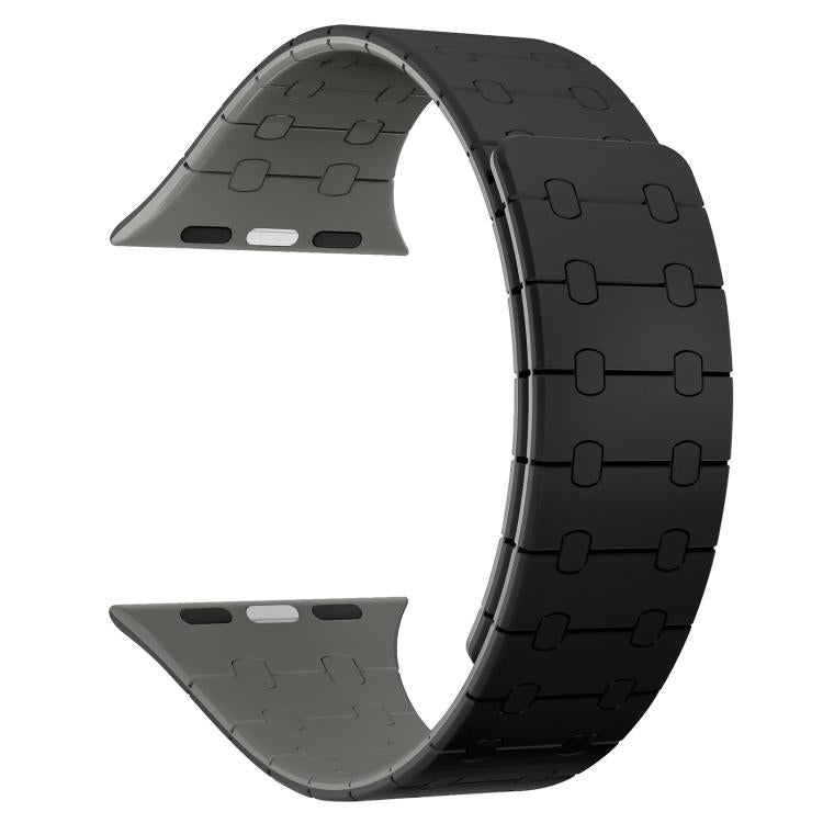 For Apple Watch 38 / 40 / 41 / S10 42mm xDfind Contrasting Colors Magnetic Silicone Watch Band