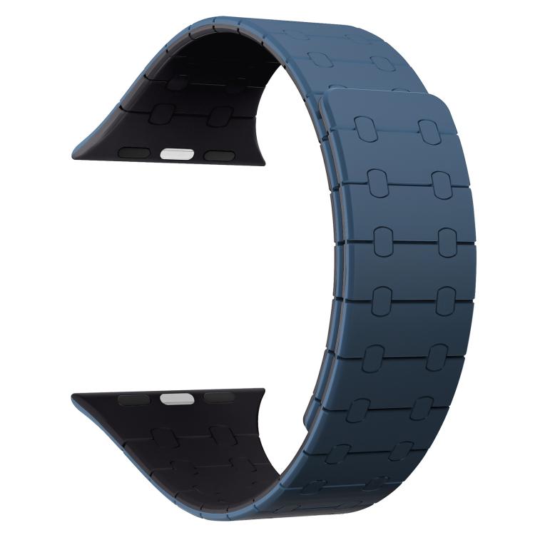 For Apple Watch 38 / 40 / 41 / S10 42mm xDfind Contrasting Colors Magnetic Silicone Watch Band