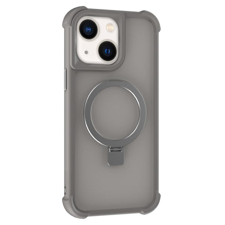For iPhone 14 / 13 Four-corner Shockproof MagSafe Holder Phone Case
