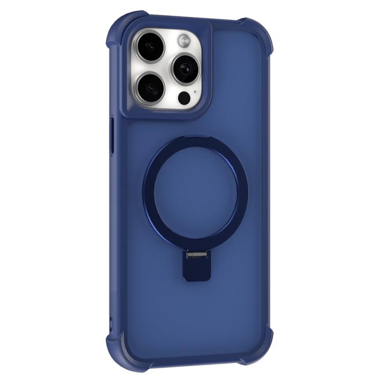 For iPhone 13 Pro Four-corner Shockproof MagSafe Holder Phone Case