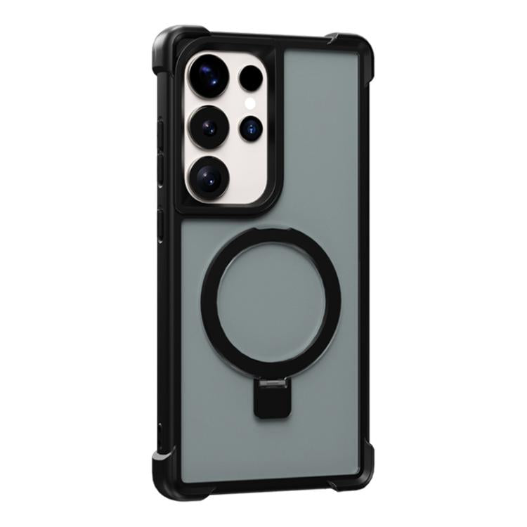 For Samsung Galaxy S23 Ultra 5G Four-corner Shockproof MagSafe Holder Phone Case