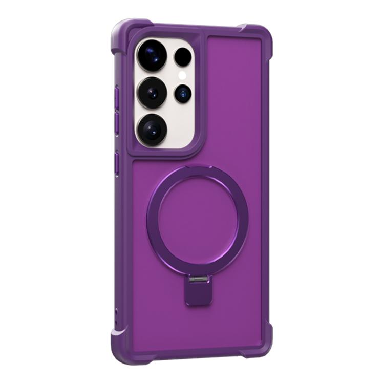 For Samsung Galaxy S23 Ultra 5G Four-corner Shockproof MagSafe Holder Phone Case
