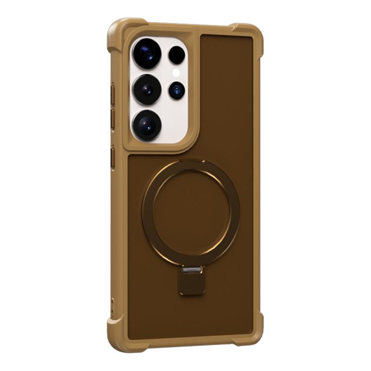 For Samsung Galaxy S23 Ultra 5G Four-corner Shockproof MagSafe Holder Phone Case