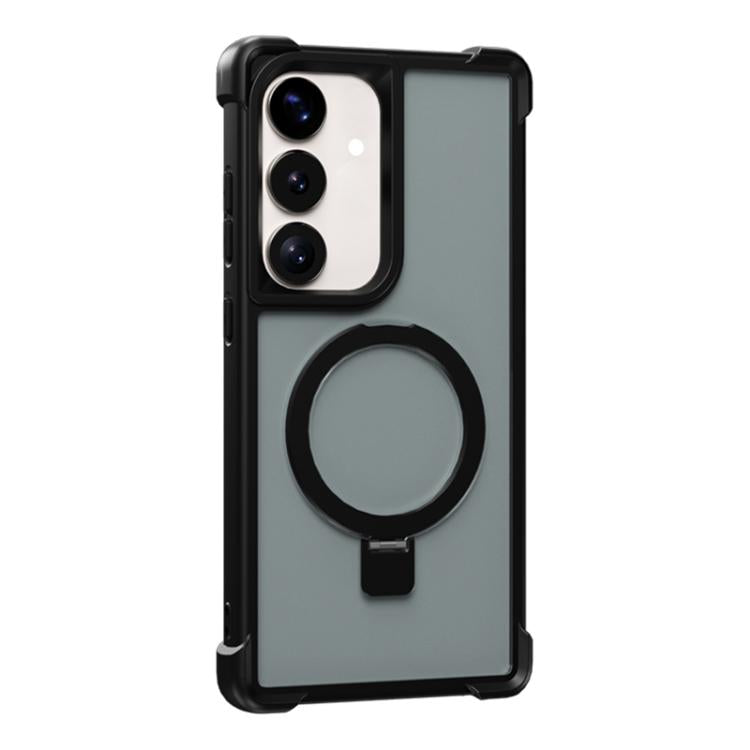For Samsung Galaxy S25+ / S24+ 5G Four-corner Shockproof MagSafe Holder Phone Case