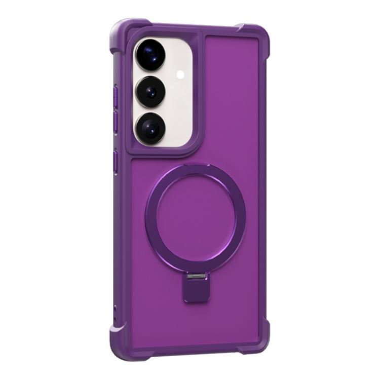 For Samsung Galaxy S25+ / S24+ 5G Four-corner Shockproof MagSafe Holder Phone Case