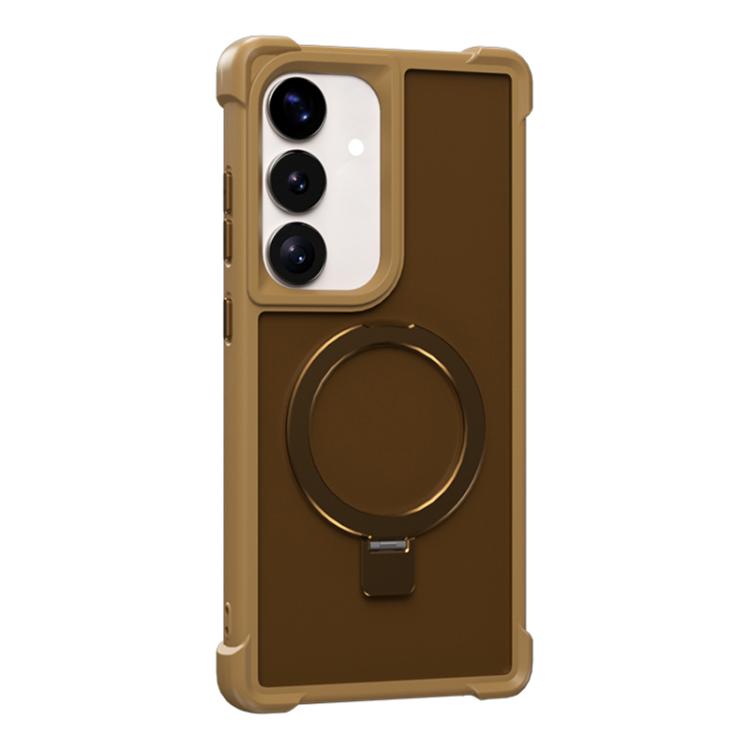 For Samsung Galaxy S25+ / S24+ 5G Four-corner Shockproof MagSafe Holder Phone Case