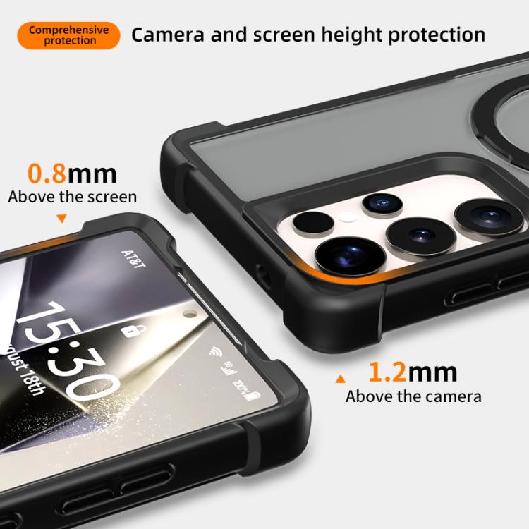 For Samsung Galaxy S24 Ultra 5G Four-corner Shockproof MagSafe Holder Phone Case
