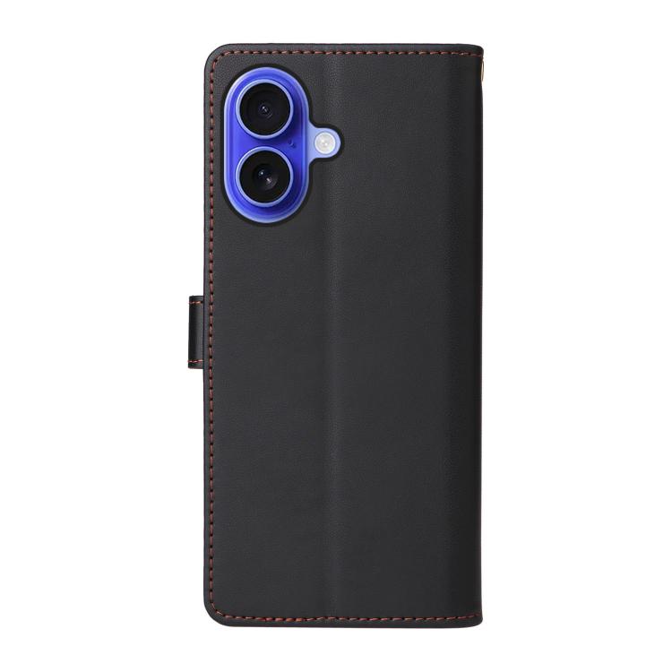 For iPhone 17 Six Card Slots Buckle Leather Phone Case with Lanyard