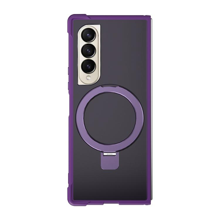 For Samsung Galaxy Z Fold4 Four-corner Shockproof MagSafe Holder Phone Case