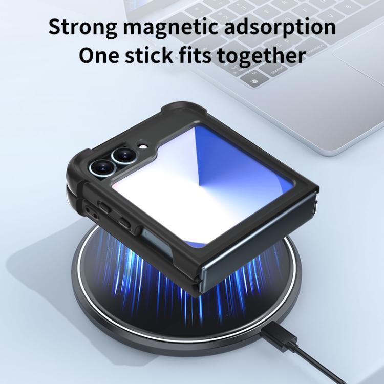 For Samsung Galaxy Z Flip7 FE /6 /5 Four-corner Shockproof MagSafe Holder Phone Case