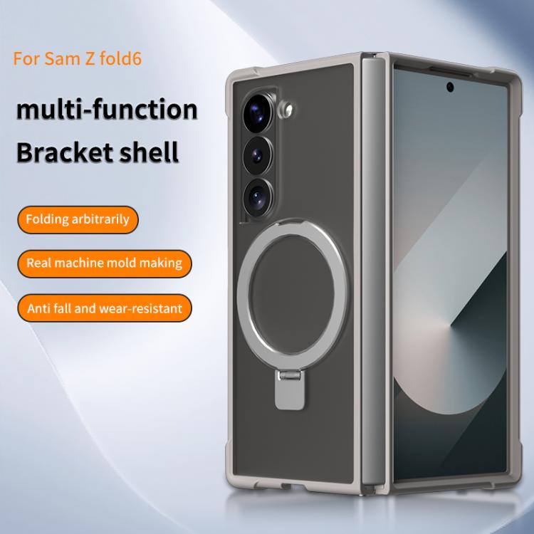 For Samsung Galaxy Z Fold4 Four-corner Shockproof MagSafe Holder Phone Case