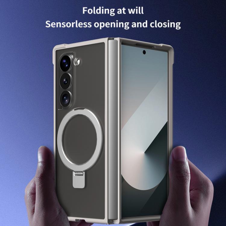 For Samsung Galaxy Z Fold5 Four-corner Shockproof MagSafe Holder Phone Case