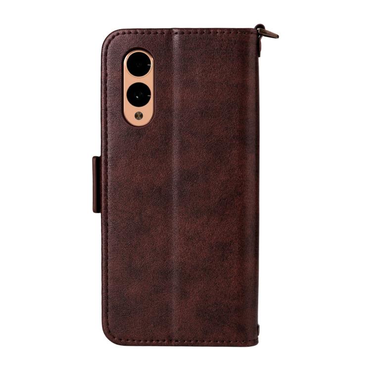 For Fujitsu Arrows We2 F-52E Multi-card Slots Crossbody Cowhide Leather Phone Case