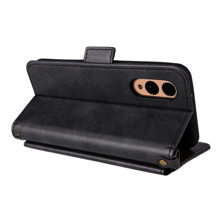 For Fujitsu Arrows We2 F-52E Multi-card Slots Crossbody Cowhide Leather Phone Case