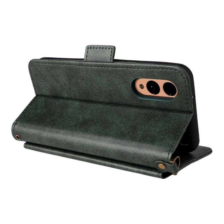 For Fujitsu Arrows We2 F-52E Multi-card Slots Crossbody Cowhide Leather Phone Case