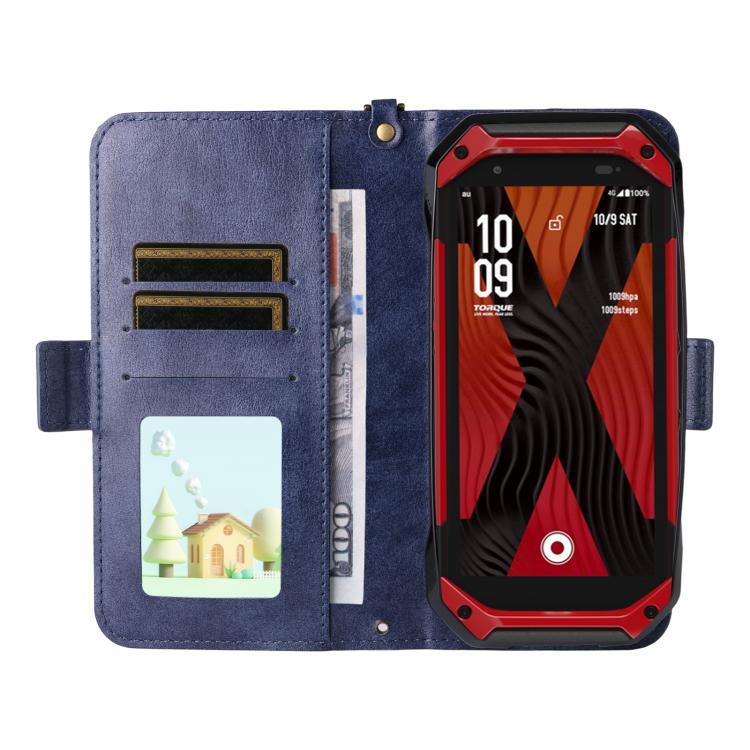For Kyocera Torque 5G KYG01 Multi-card Slots Crossbody Cowhide Leather Phone Case