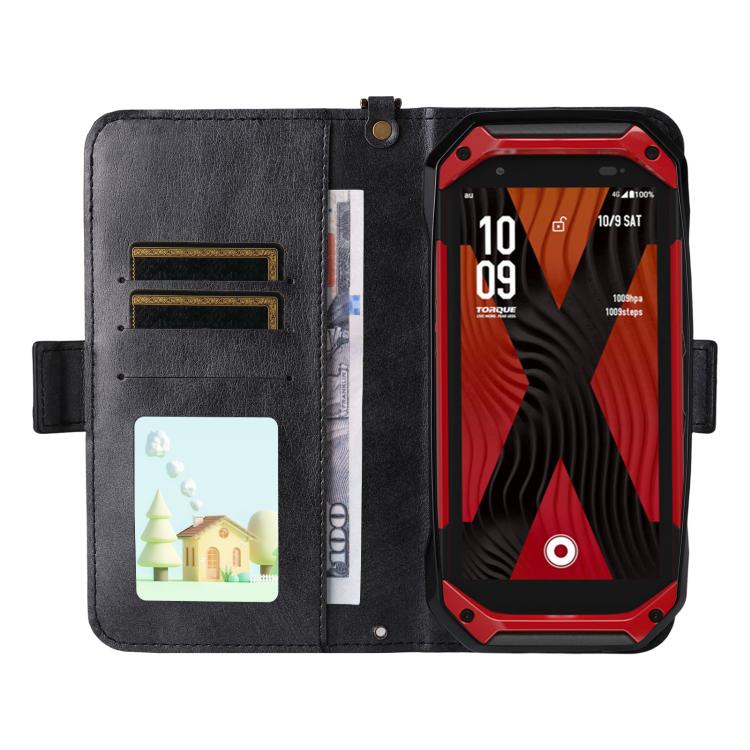 For Kyocera Torque 5G KYG01 Multi-card Slots Crossbody Cowhide Leather Phone Case