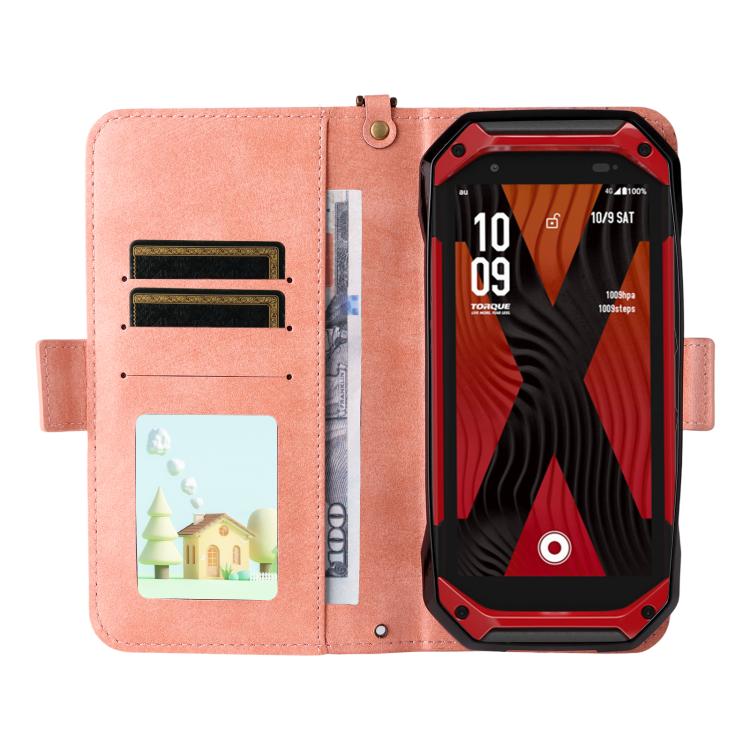 For Kyocera Torque 5G KYG01 Multi-card Slots Crossbody Cowhide Leather Phone Case