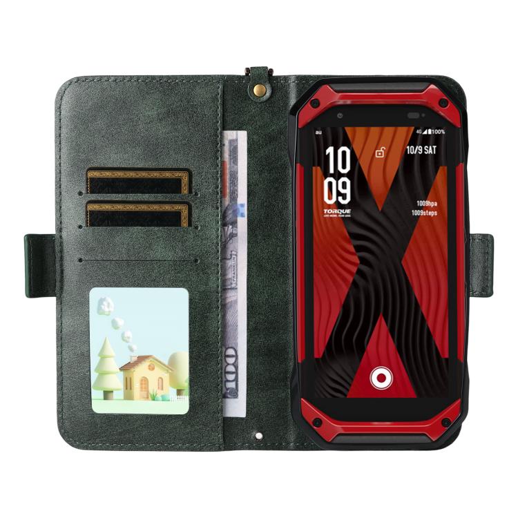 For Kyocera Torque 5G KYG01 Multi-card Slots Crossbody Cowhide Leather Phone Case