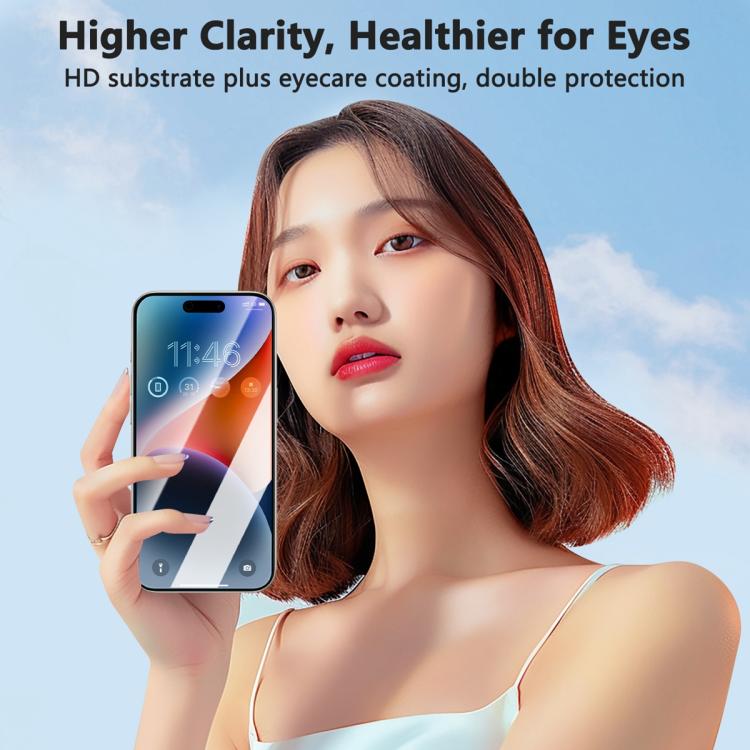 For iPhone 17 JOYROOM Knight Series 2.5D Full Screen Colorless Anti-Blue Light Tempered Glass Film