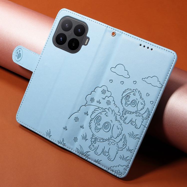 For Xiaomi 17T 5G Embossed Heart Dog RFID Blocking Wallet Leather Phone Case