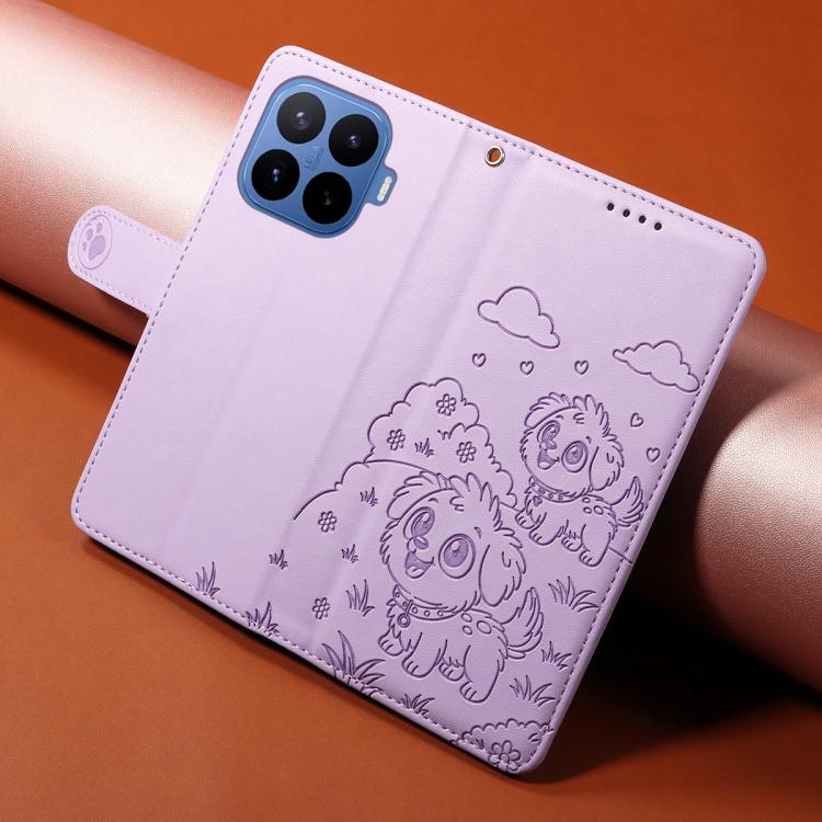 For Xiaomi 17T Pro 5G Embossed Heart Dog RFID Blocking Wallet Leather Phone Case
