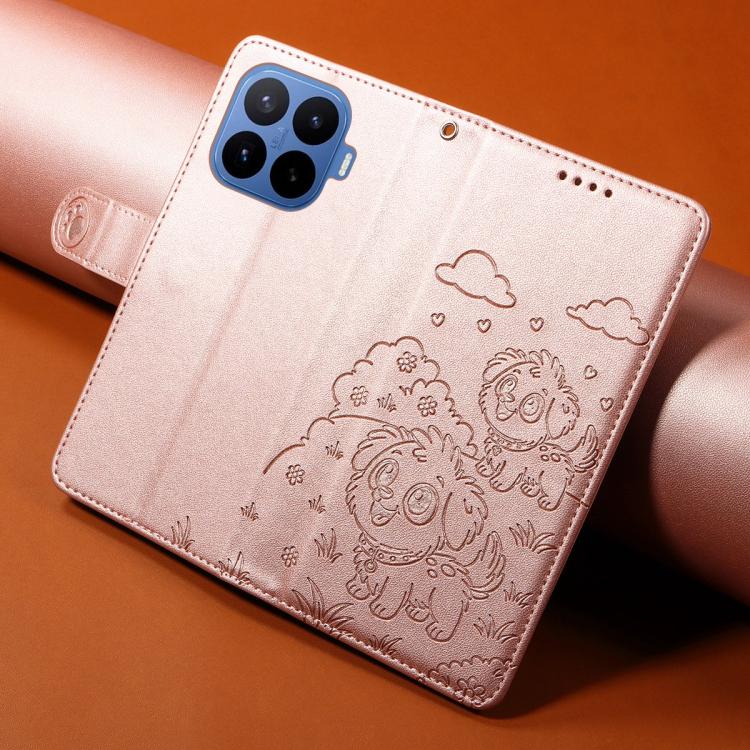 For Xiaomi 17T Pro 5G Embossed Heart Dog RFID Blocking Wallet Leather Phone Case