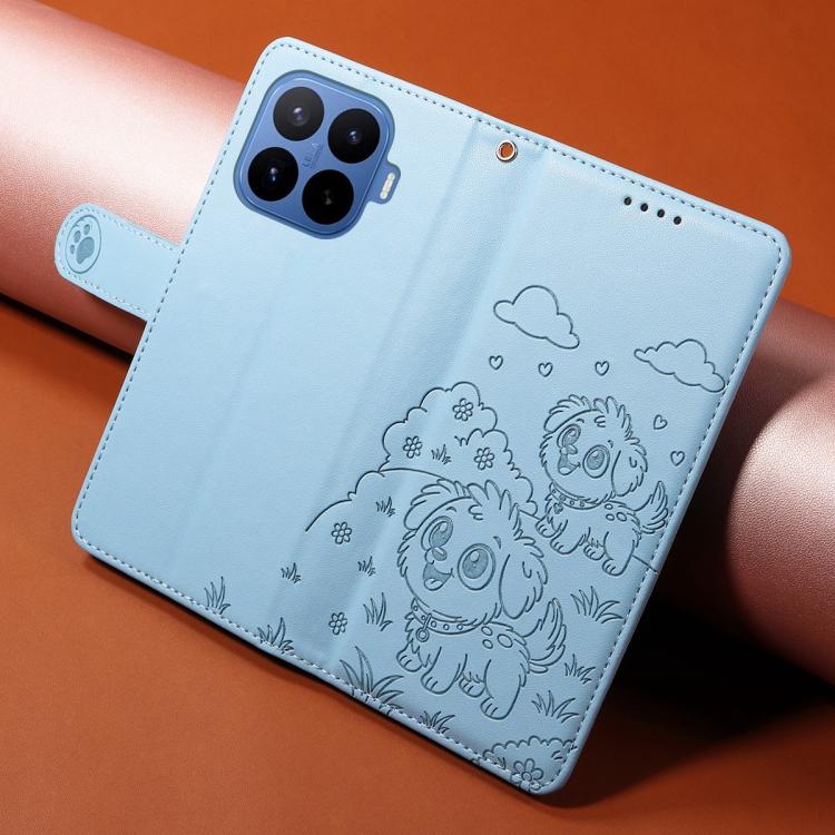 For Xiaomi 17T Pro 5G Embossed Heart Dog RFID Blocking Wallet Leather Phone Case