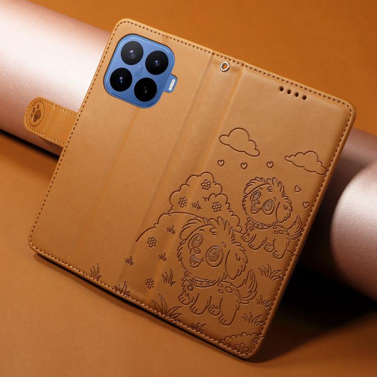 For Xiaomi 17T Pro 5G Embossed Heart Dog RFID Blocking Wallet Leather Phone Case
