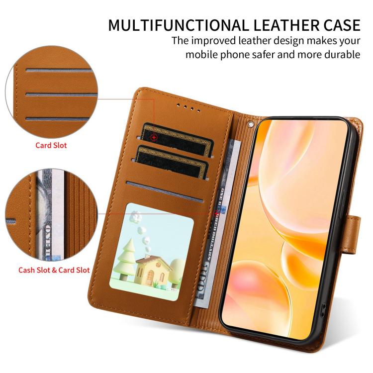 For Honor 600 Lite Global Embossed Heart Dog RFID Blocking Wallet Leather Phone Case