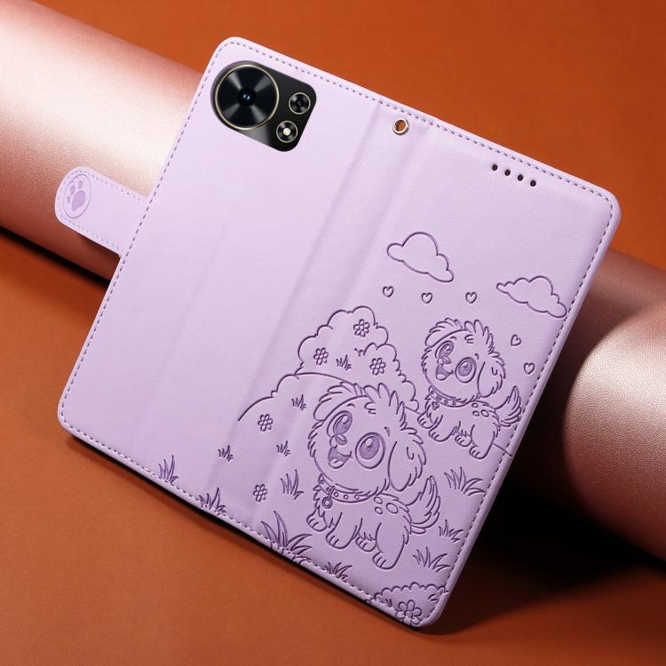 For Huawei Maimang 40 5G Embossed Heart Dog RFID Blocking Wallet Leather Phone Case