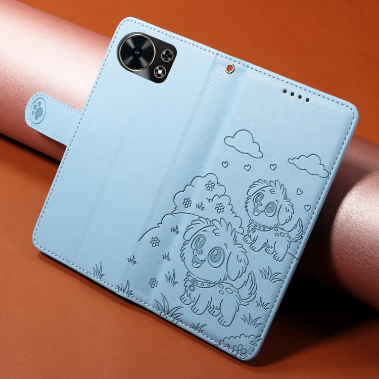 For Huawei Maimang 40 5G Embossed Heart Dog RFID Blocking Wallet Leather Phone Case