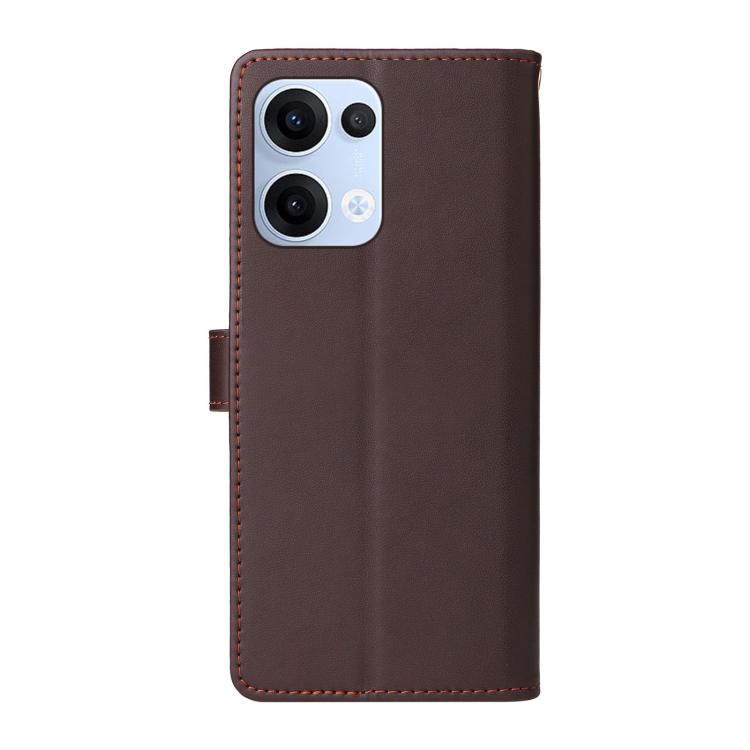 For OPPO Reno13 / Reno14 5G Global Six Card Slots Buckle Leather Phone Case with Lanyard