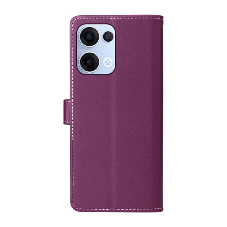 For OPPO Reno13 / Reno14 5G Global Six Card Slots Buckle Leather Phone Case with Lanyard