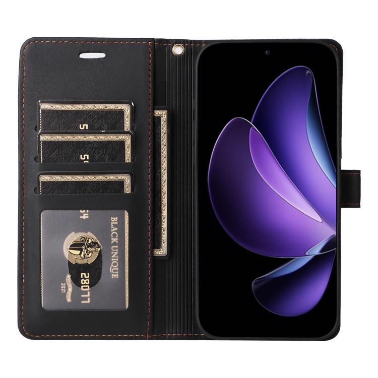 For OPPO Reno13F 4G / 5G Six Card Slots Buckle Leather Phone Case with Lanyard