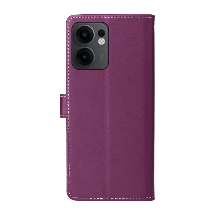 For OPPO Reno13F 4G / 5G Six Card Slots Buckle Leather Phone Case with Lanyard