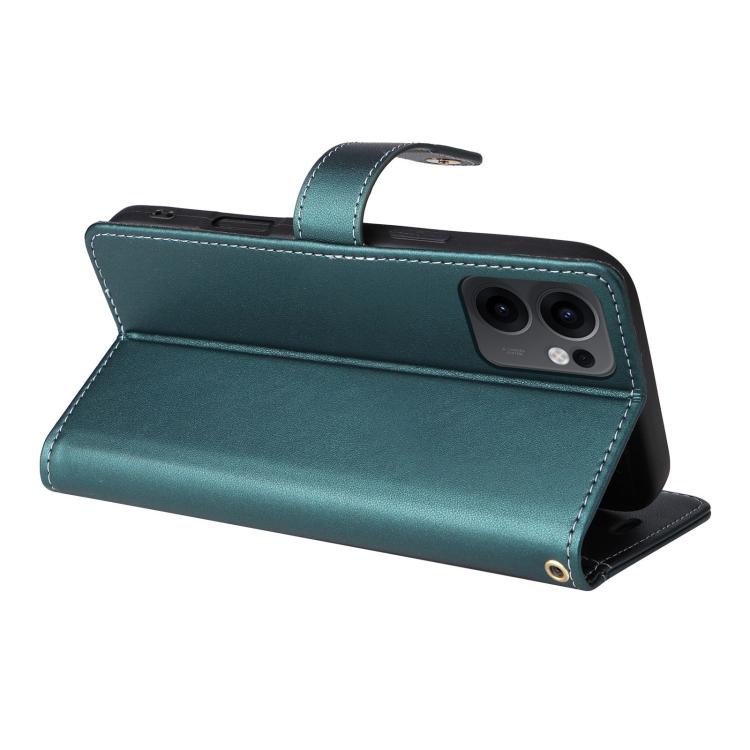 For OPPO Reno13F 4G / 5G Six Card Slots Buckle Leather Phone Case with Lanyard