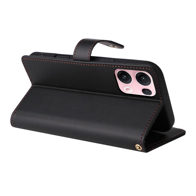 For OPPO Reno13 Pro / Reno14 Pro Global Six Card Slots Buckle Leather Phone Case with Lanyard