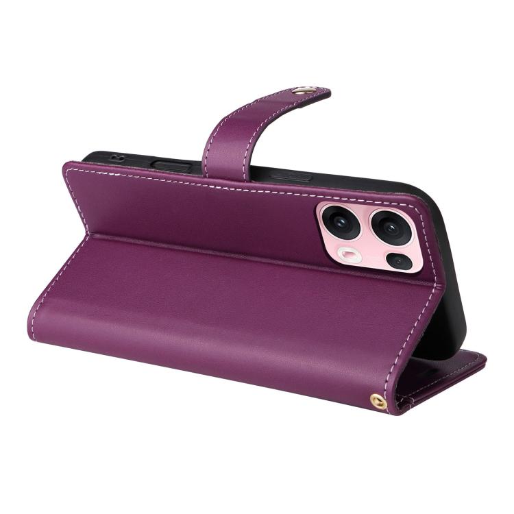 For OPPO Reno13 Pro / Reno14 Pro Global Six Card Slots Buckle Leather Phone Case with Lanyard