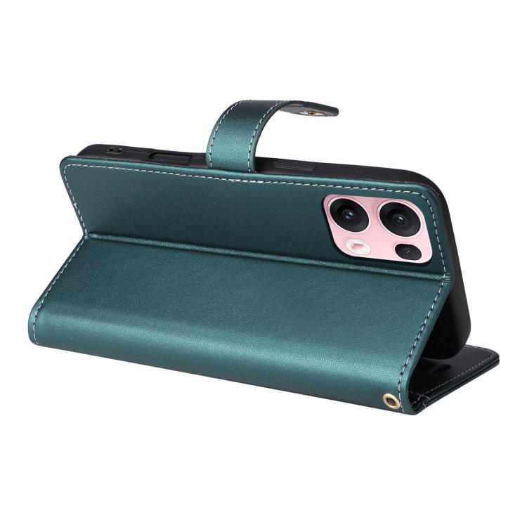 For OPPO Reno13 Pro / Reno14 Pro Global Six Card Slots Buckle Leather Phone Case with Lanyard