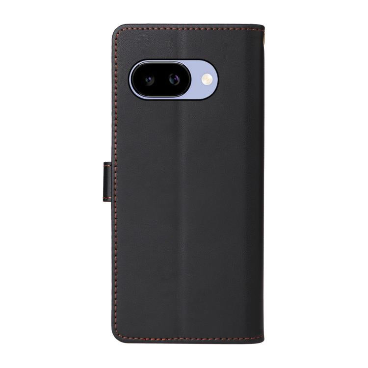 For Google Pixel 9a Six Card Slots Buckle Leather Phone Case with Lanyard